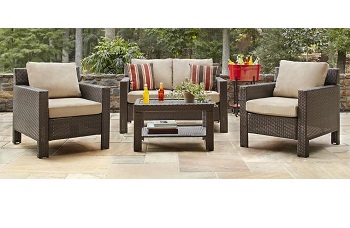 Hampton Bay Cushions Patio Furniture Cushions   Hampton Bay Beverly Conversation Set 1 