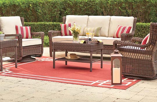 Hampton Bay Cushions Patio Furniture Cushions   Hampton Bay Park Meadows Replacement Cushions 